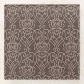 Damaspatroon 6 glazen onderzetter (Voorkant)