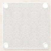 Damaspatroon 6 glazen onderzetter (Achterkant)