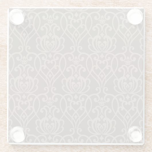 Damaspatroon 6 glazen onderzetter (Achterkant)