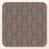 Damaspatroon 6 kartonnen onderzetters (Voorkant)