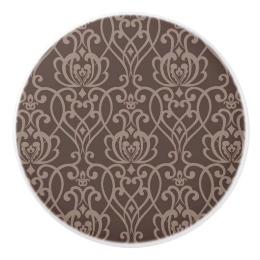 Damaspatroon 6 keramische knop (Voorkant)