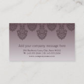 Damaspatroon (donker Paars) Visitekaartje (Achterkant)