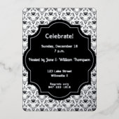 DamasPatroon Folie Uitnodiging (Voorkant)