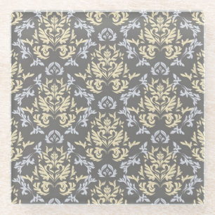 Damaspatroon Glazen Onderzetter