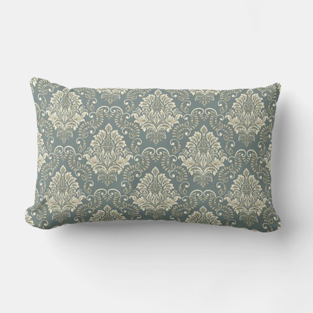  DamasPatroon Lumbar Pillow Kussen (Voorkant)