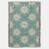 Damaspatroon met abstracte elementen deken (Voorkant Verticaal)