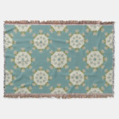 Damaspatroon met abstracte elementen deken (Voorkant)