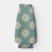 Damaspatroon met abstracte elementen flesjeskoeler (Voorkant)