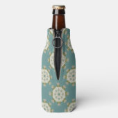 Damaspatroon met abstracte elementen flesjeskoeler (Fles Achterkant)