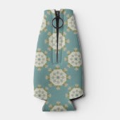 Damaspatroon met abstracte elementen flesjeskoeler (Achterkant)