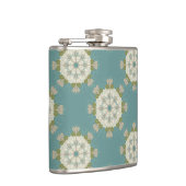 Damaspatroon met abstracte elementen heupfles (Rechts)