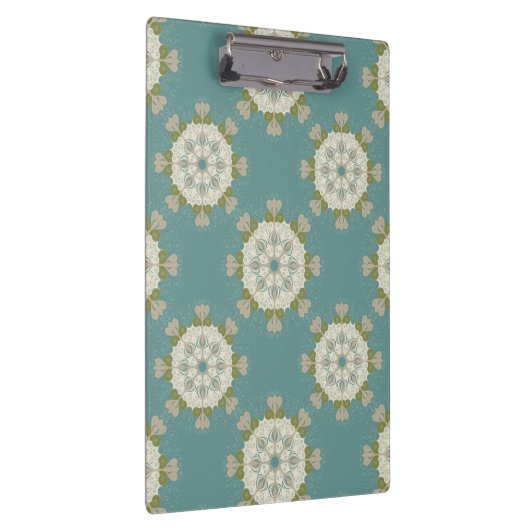 Damaspatroon met abstracte elementen klembord (Rechts)