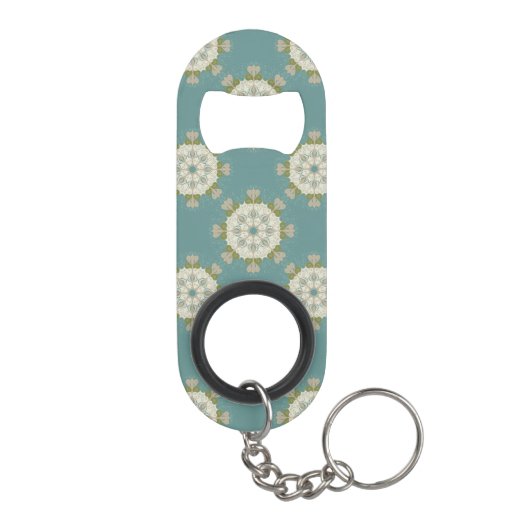 Damaspatroon met abstracte elementen mini flessenopener (Achterkant)