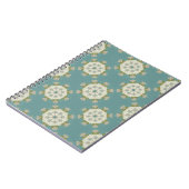 Damaspatroon met abstracte elementen notitieboek (Linkerzijde)