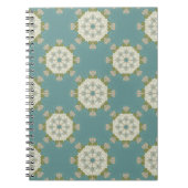 Damaspatroon met abstracte elementen notitieboek (Voorkant)