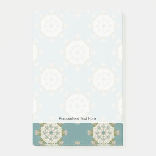 Damaspatroon met abstracte elementen post-it® notes (Voorkant)