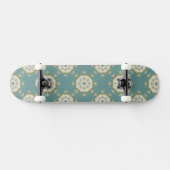 Damaspatroon met abstracte elementen skateboard (Horizontaal)