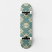 Damaspatroon met abstracte elementen skateboard (Voorkant)