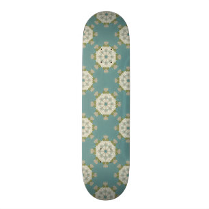 Damaspatroon met abstracte elementen skateboard