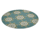 Damaspatroon met abstracte elementen snijplank (Hoek)