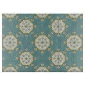 Damaspatroon met abstracte elementen snijplank (Voorkant)