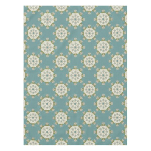 Damaspatroon met abstracte elementen tafelkleed (Voorkant)