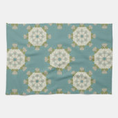 Damaspatroon met abstracte elementen theedoek (Horizontaal)