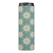 Damaspatroon met abstracte elementen thermosbeker (Achterkant)