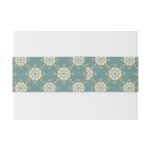 Damaspatroon met abstracte elementen uitnodigingen wikkel (Achterkant Voorbeeld)