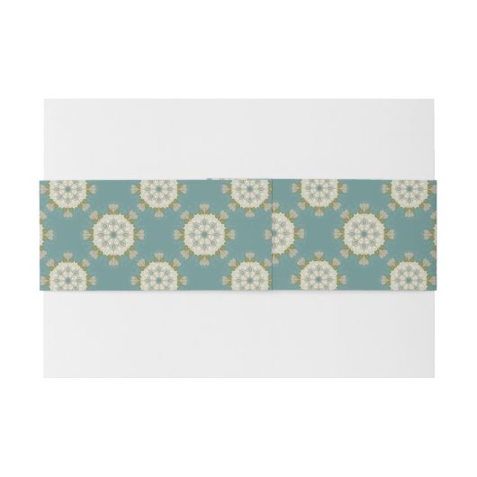 Damaspatroon met abstracte elementen uitnodigingen wikkel (Achterkant Voorbeeld)