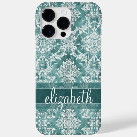 Damaspatroon met Grungy Finish Case-Mate iPhone Case (Achterkant)