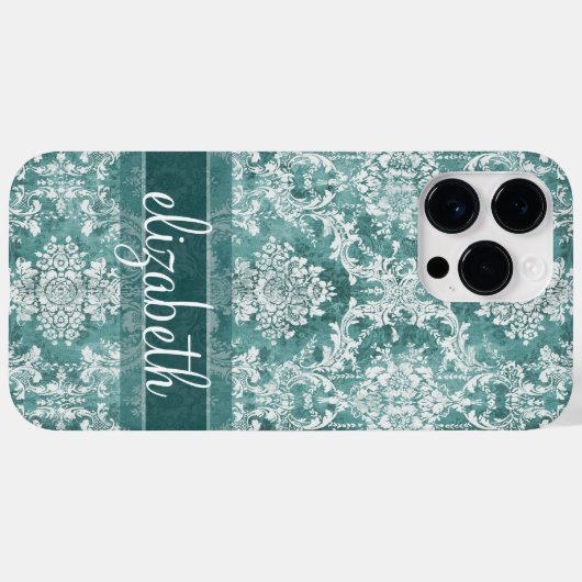 Damaspatroon met Grungy Finish Case-Mate iPhone Case (Achterkant (horizontaal))