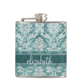 Damaspatroon met Grungy Finish Heupfles (Voorkant)