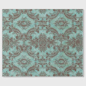  Damaspatroon met monogram Cadeaupapier (Vlak)