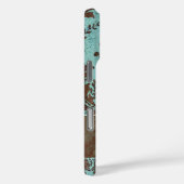  Damaspatroon met monogram Case-Mate iPhone Case (Achterkant / Rechts)