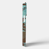Damaspatroon met monogram Case-Mate iPhone Case (Achterkant / Rechts)