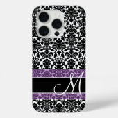 Damaspatroon met monogram Case-Mate iPhone case (Achterkant)
