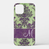  Damaspatroon met monogram Case-Mate iPhone Case (Achterkant)