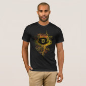 Damaspatroon met Monogram Letter D T-shirt (Voorkant volledig)