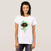 Damaspatroon met Monogram Letter M T-shirt (Voorkant volledig)