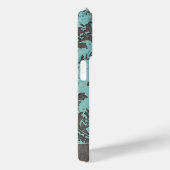  Damaspatroon met naam - blauwgroen grijs Case-Mate iPhone Case (Achterkant / Rechts)