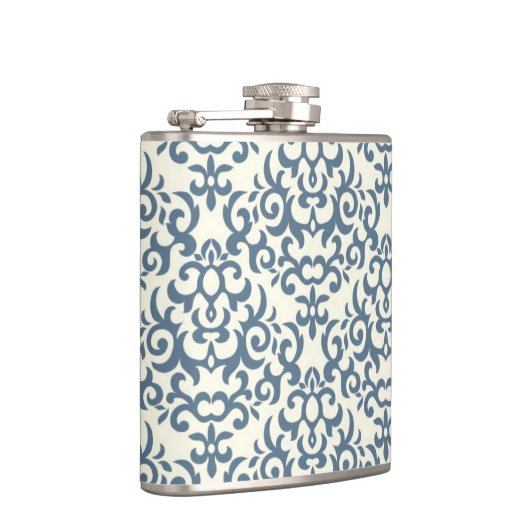 Damaspatroon op verloopachtergrond 2 heupfles (Rechts)