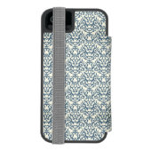 Damaspatroon op verloopachtergrond 2 incipio iPhone portemonnee hoesje (Agenda Achterkant)