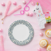 Damaspatroon op verloopachtergrond 2 papieren bordje (Feest)