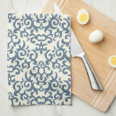 Damaspatroon op verloopachtergrond 2 theedoek (Quarter Fold)