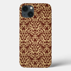 Damaspatroon op verloopachtergrond iPhone 13 hoesje