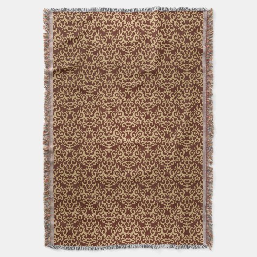 Damaspatroon op verloopachtergrond deken (Voorkant Verticaal)