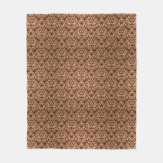 Damaspatroon op verloopachtergrond fleece deken (Voorkant)