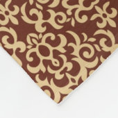 Damaspatroon op verloopachtergrond fleece deken (Hoek)
