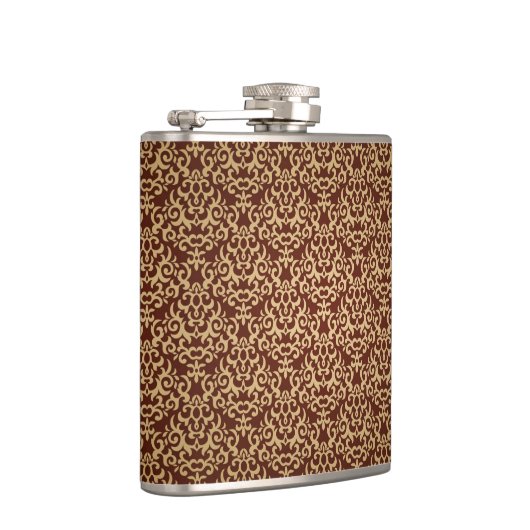 Damaspatroon op verloopachtergrond heupfles (Rechts)